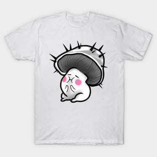 White Blushing fluffy mushroom T-Shirt